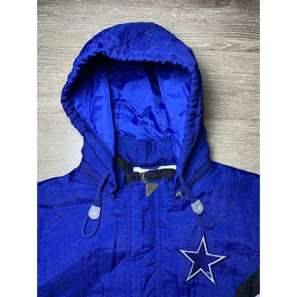 Vintage 90's Apex One Pro Line Dallas Cowboys NFL Zip-Up Jacket Men Size MEDIUM